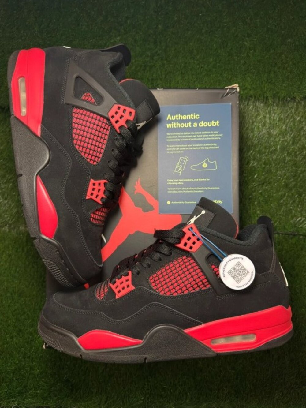 Air Jordan 4 Black Red Sneakers